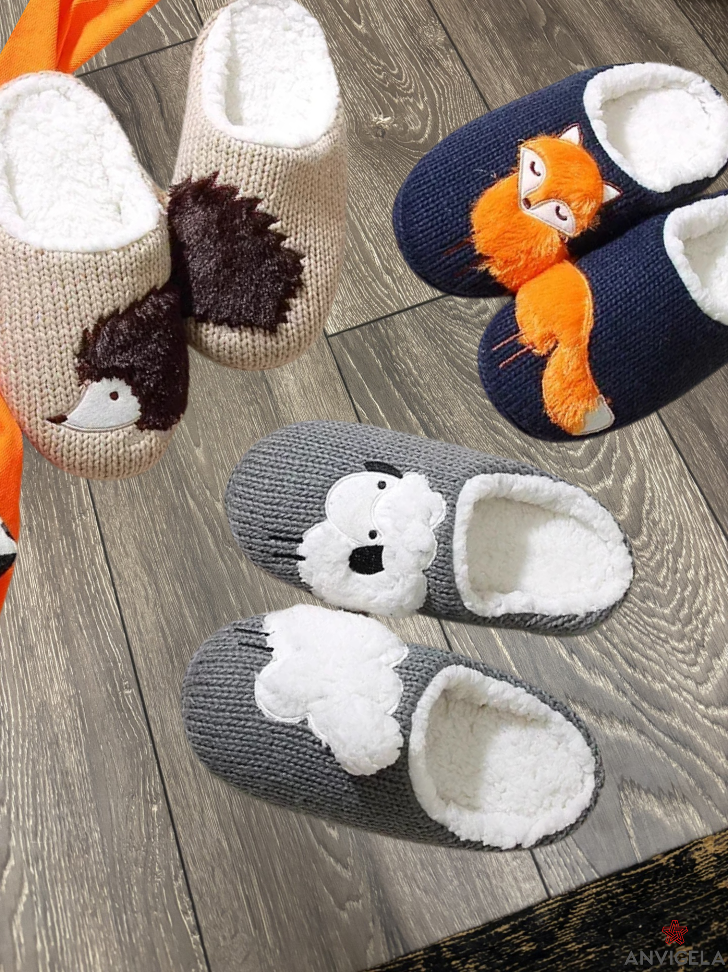 Women Cartoon Dog Soft Slippers