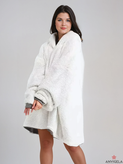 Oversized Wearable Blanket Hoodie with Zipper