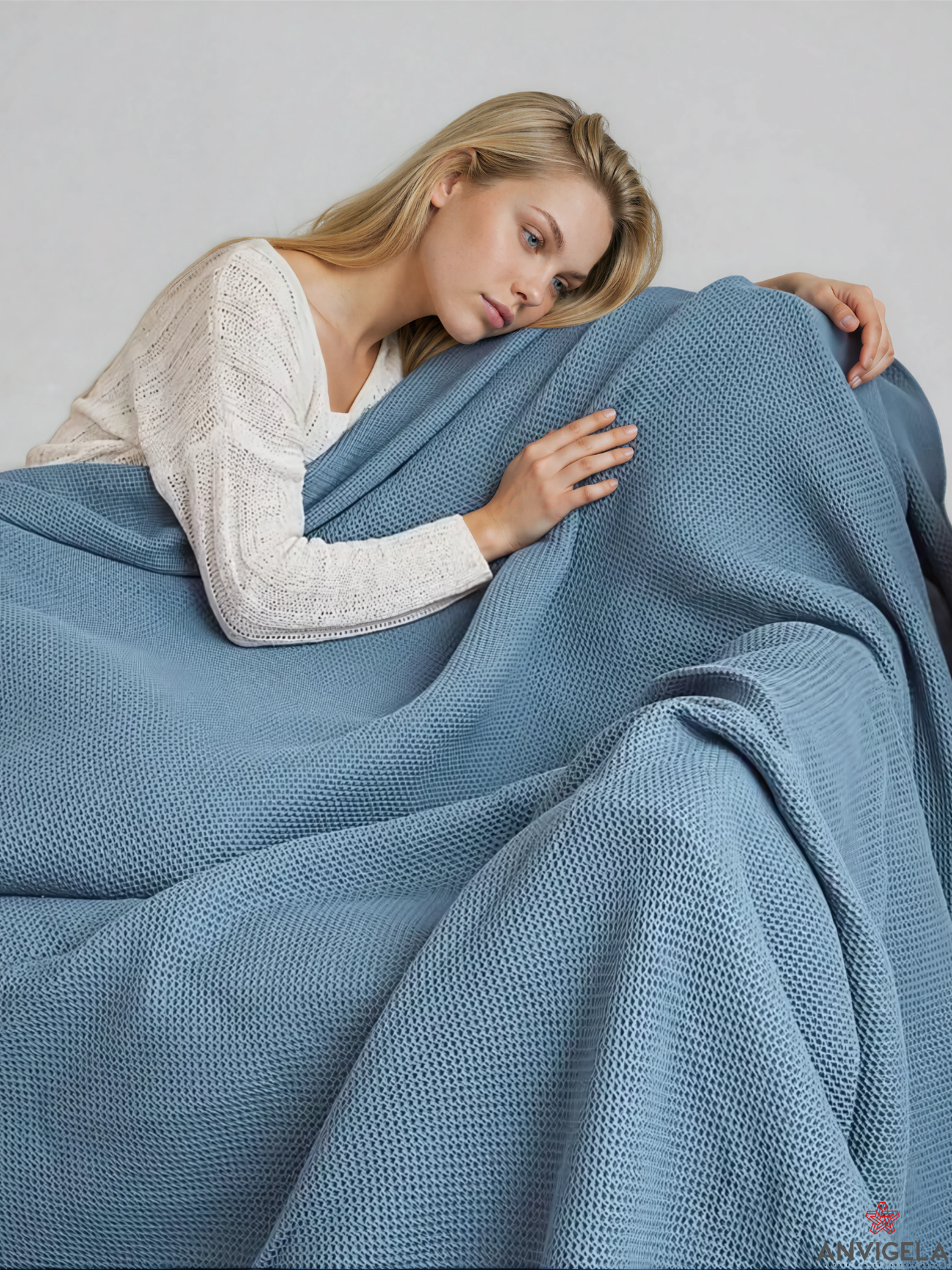 Cotton Waffle Blanket for Bed and Sofa