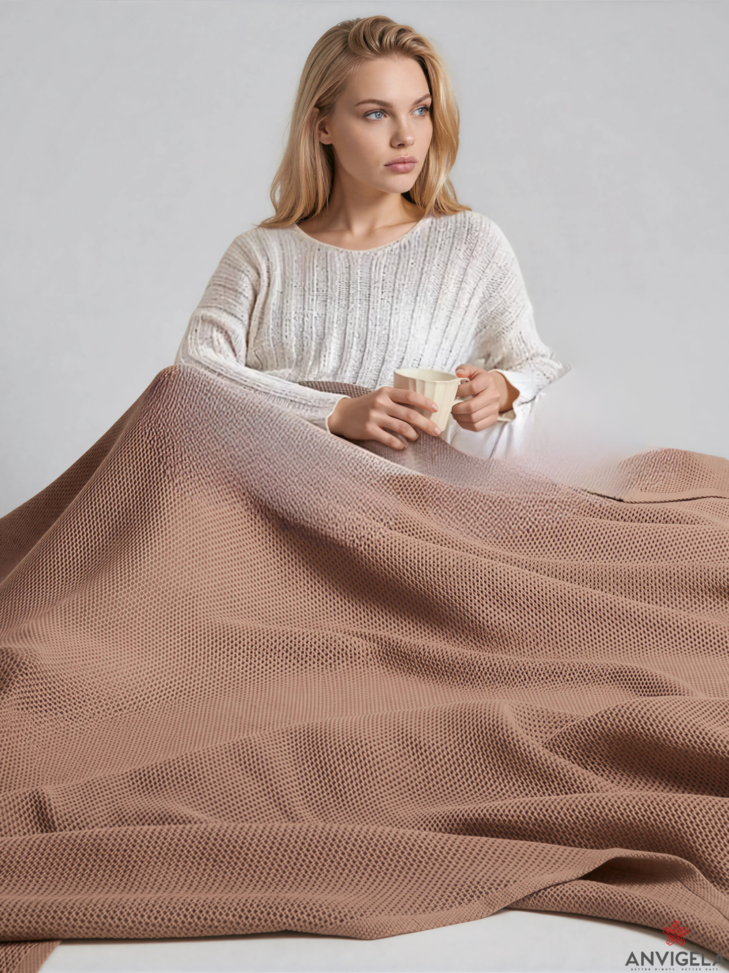 Cotton Waffle Blanket for Bed and Sofa