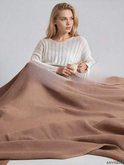 Cotton Waffle Blanket for Bed and Sofa