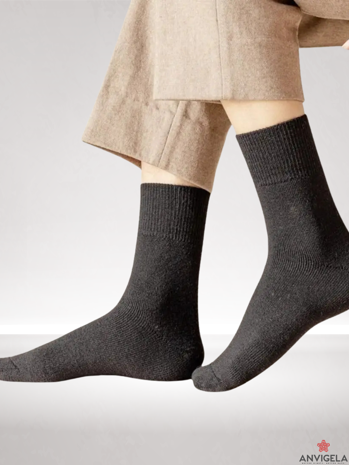 Warm Wool Mid-Calf Winter Socks