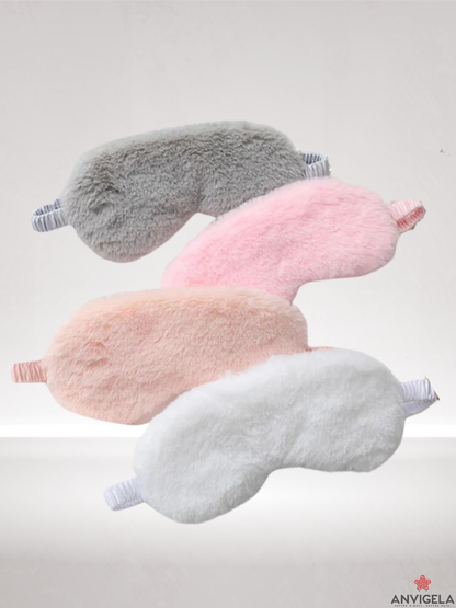 Cute Plush Sleep Silk Eye Mask
