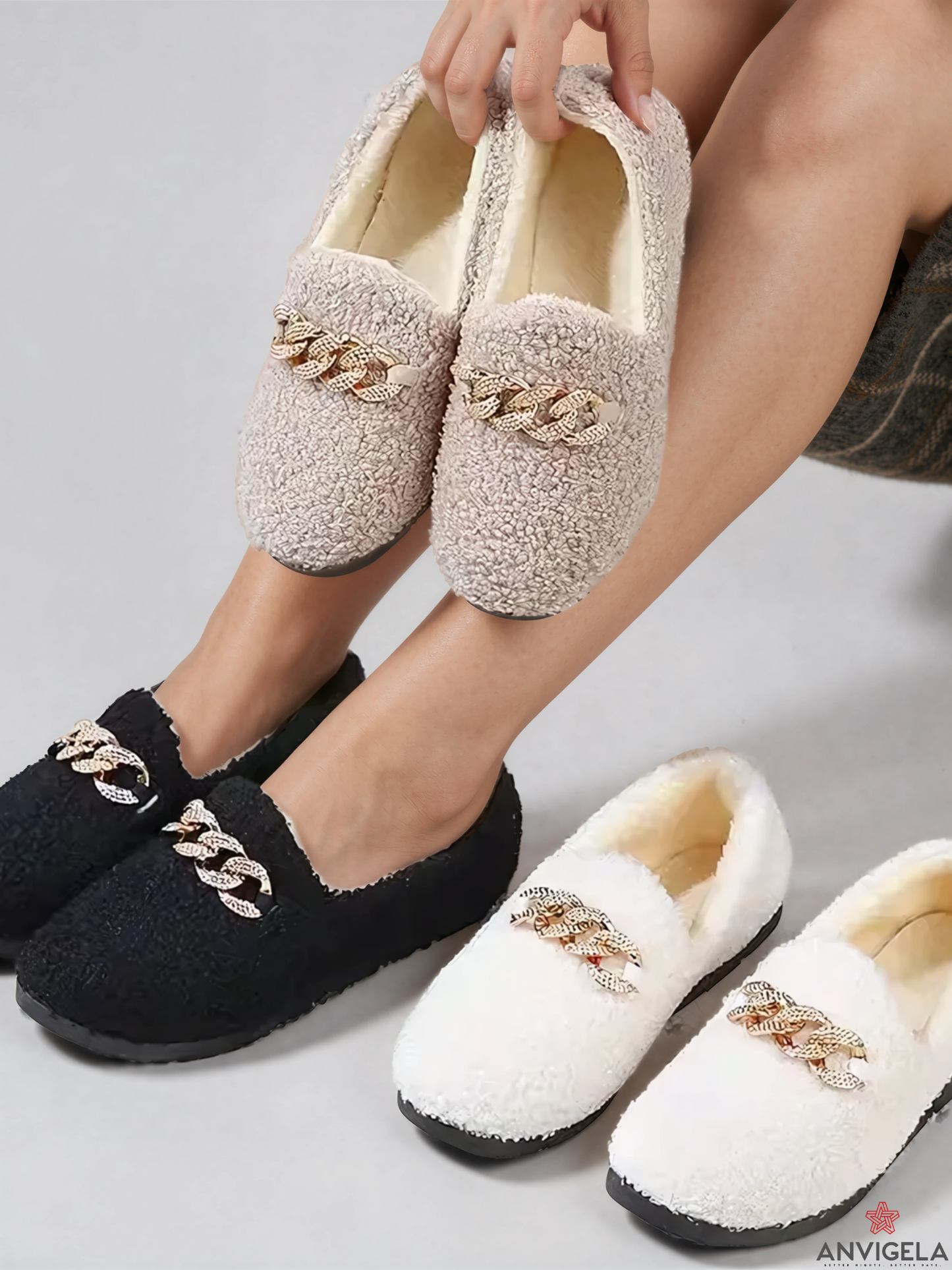 Women Warm Plush Slippers