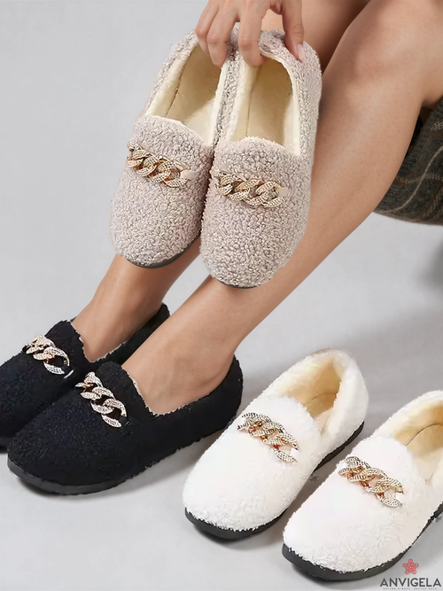 Women Warm Plush Slippers