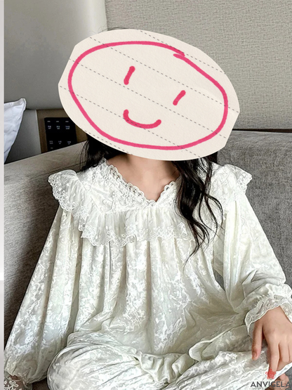 Kids Girls Velvet Pajama Set