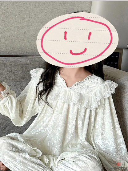 Kids Girls Velvet Pajama Set