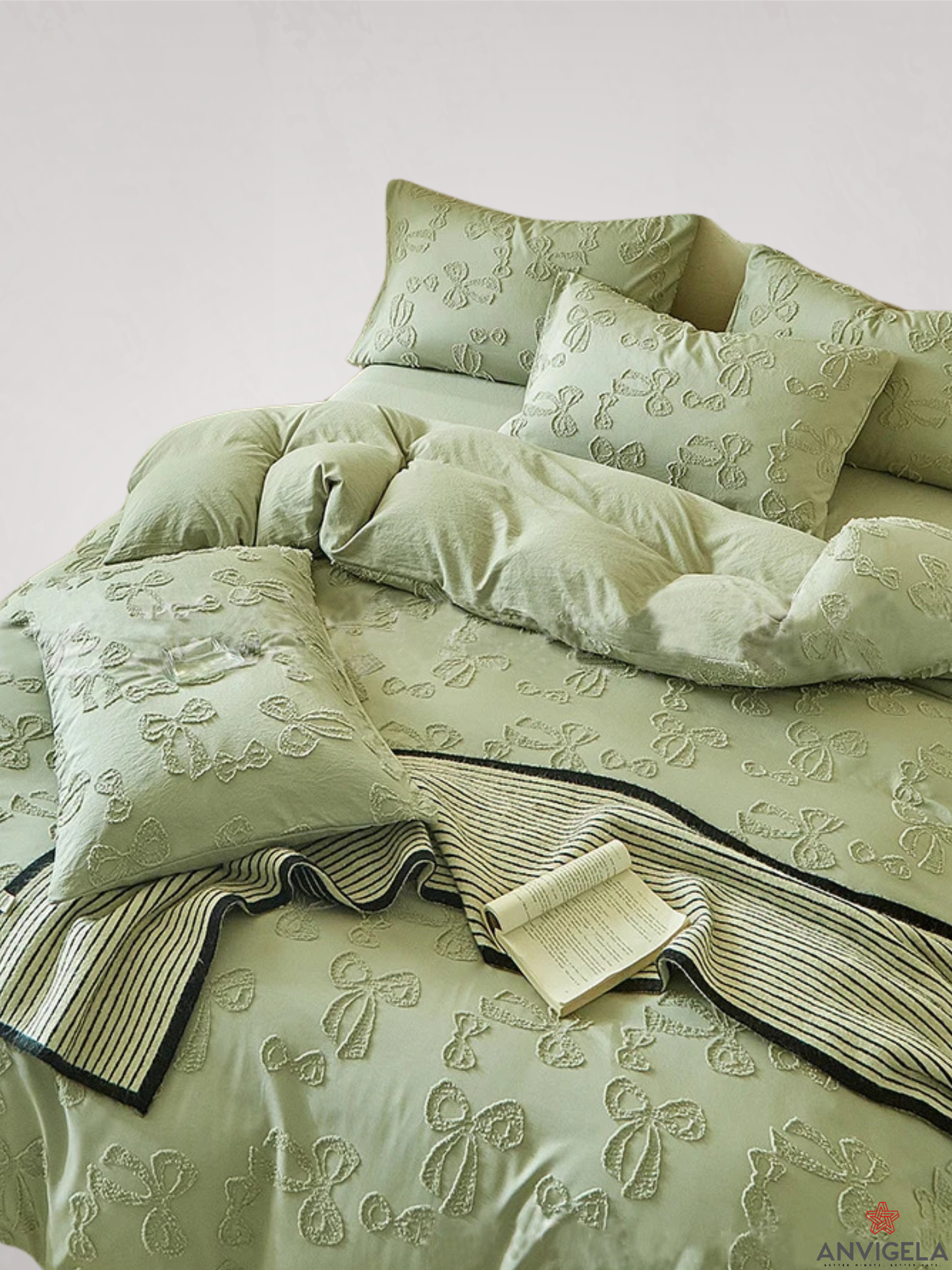 Nordic Bow Leaf Duvet Cover Set