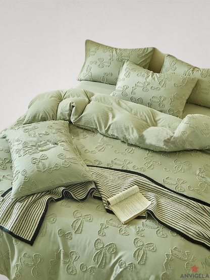 Nordic Bow Leaf Duvet Cover Set