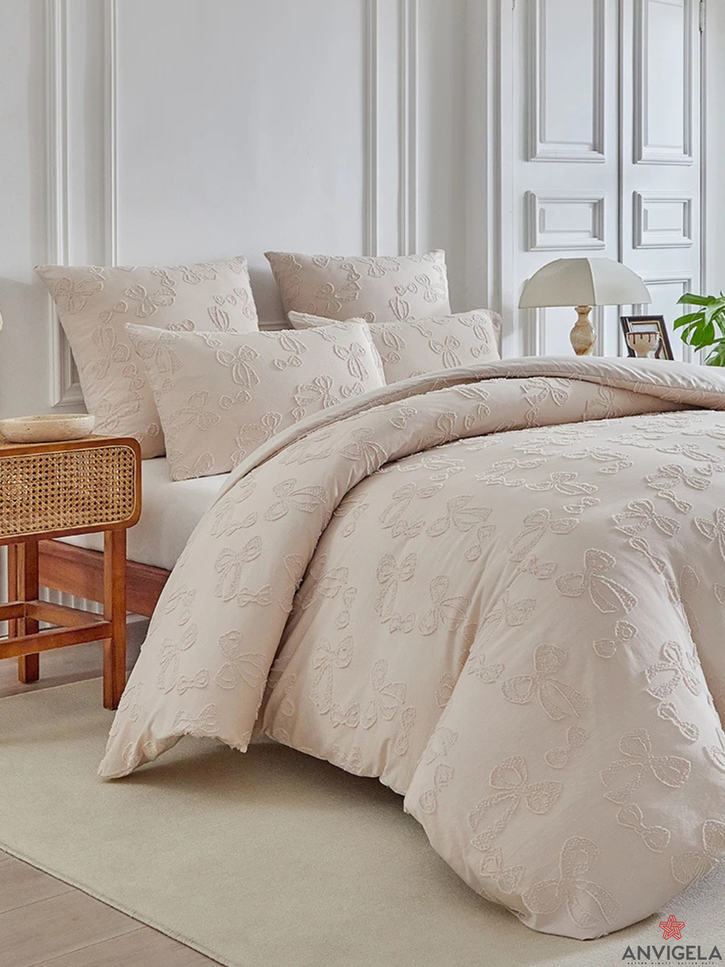 Nordic Bow Leaf Duvet Cover Set