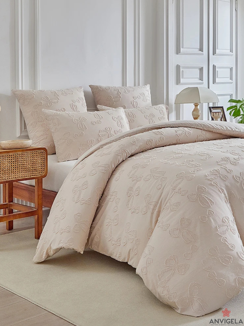 Nordic Bow Leaf Duvet Cover Set