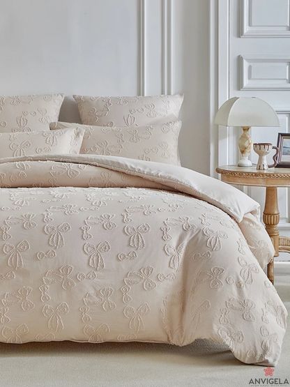 Nordic Bow Leaf Duvet Cover Set