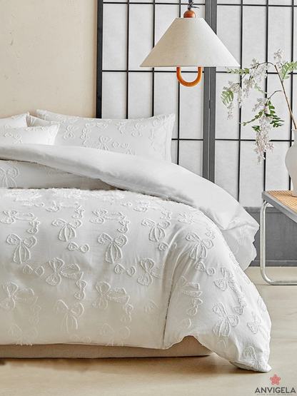 Nordic Bow Leaf Duvet Cover Set
