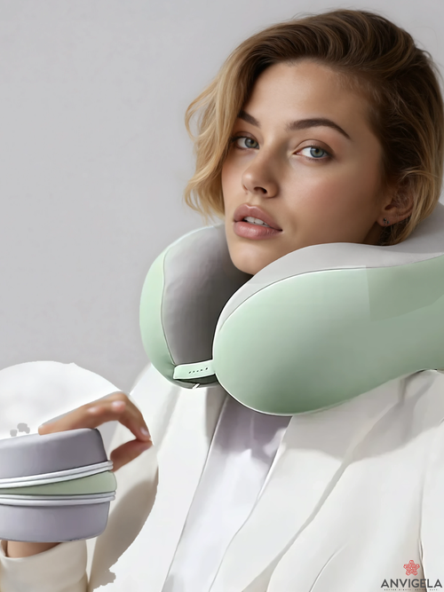 U-Shaped Travel Pillow Set with Bag