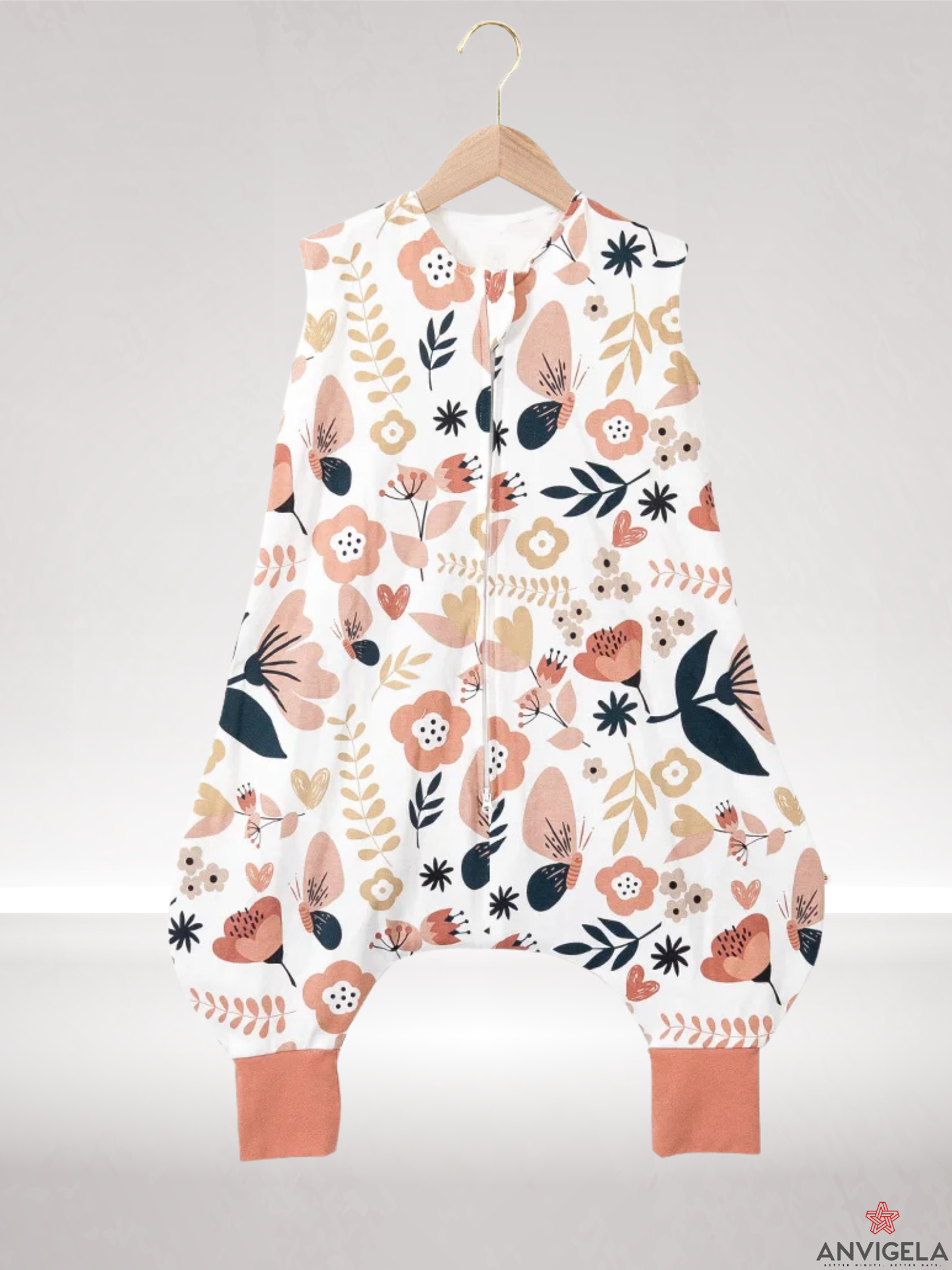 Kids Cotton Sleeping Bag – Summer Breathable Grass Print