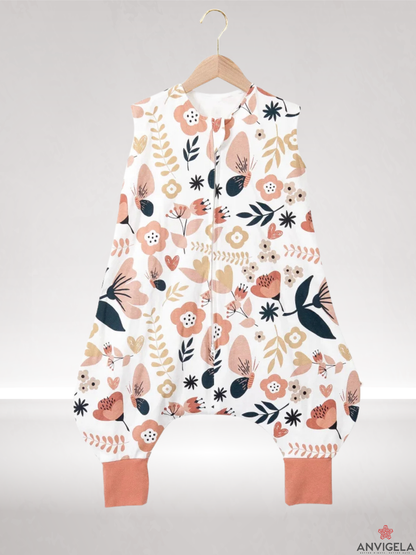 Kids Cotton Sleeping Bag – Summer Breathable Grass Print