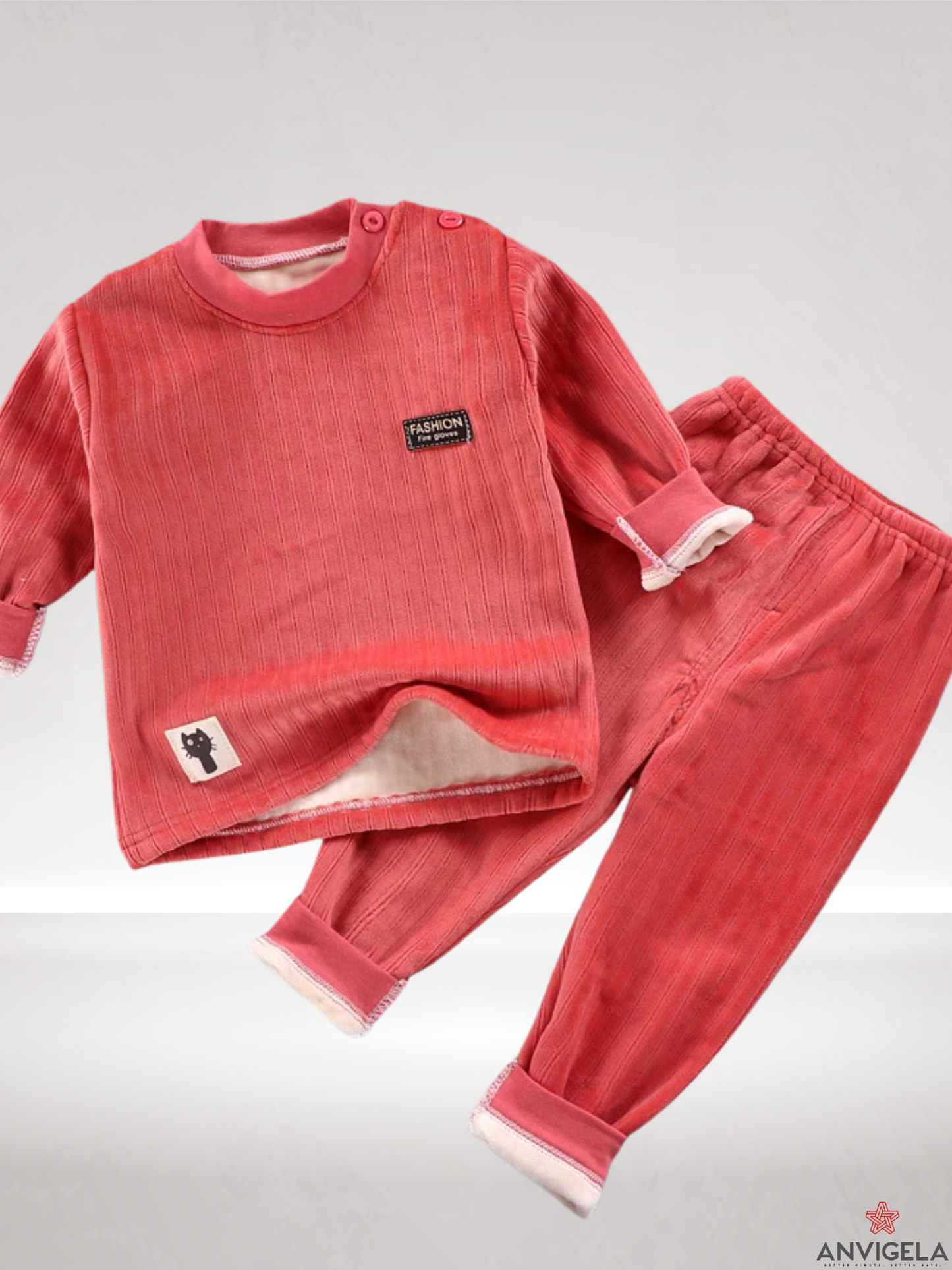 Kids Winter Fleece Pajama Set – Warm Two-Piece Sleepwear