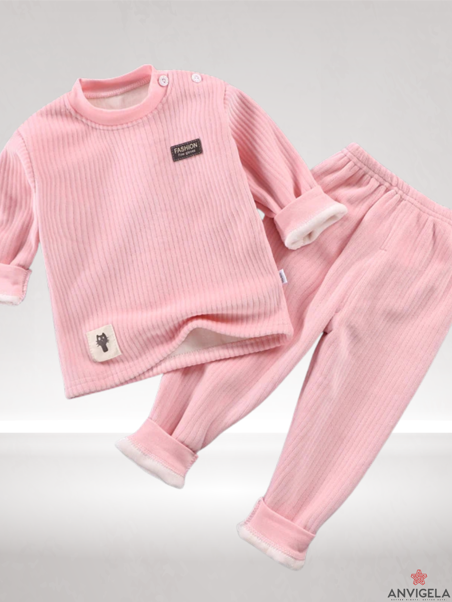 Kids Winter Fleece Pajama Set – Warm Two-Piece Sleepwear