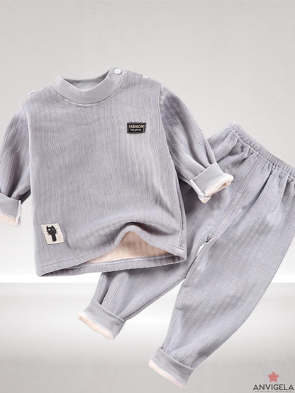 Kids Winter Fleece Pajama Set – Warm Two-Piece Sleepwear