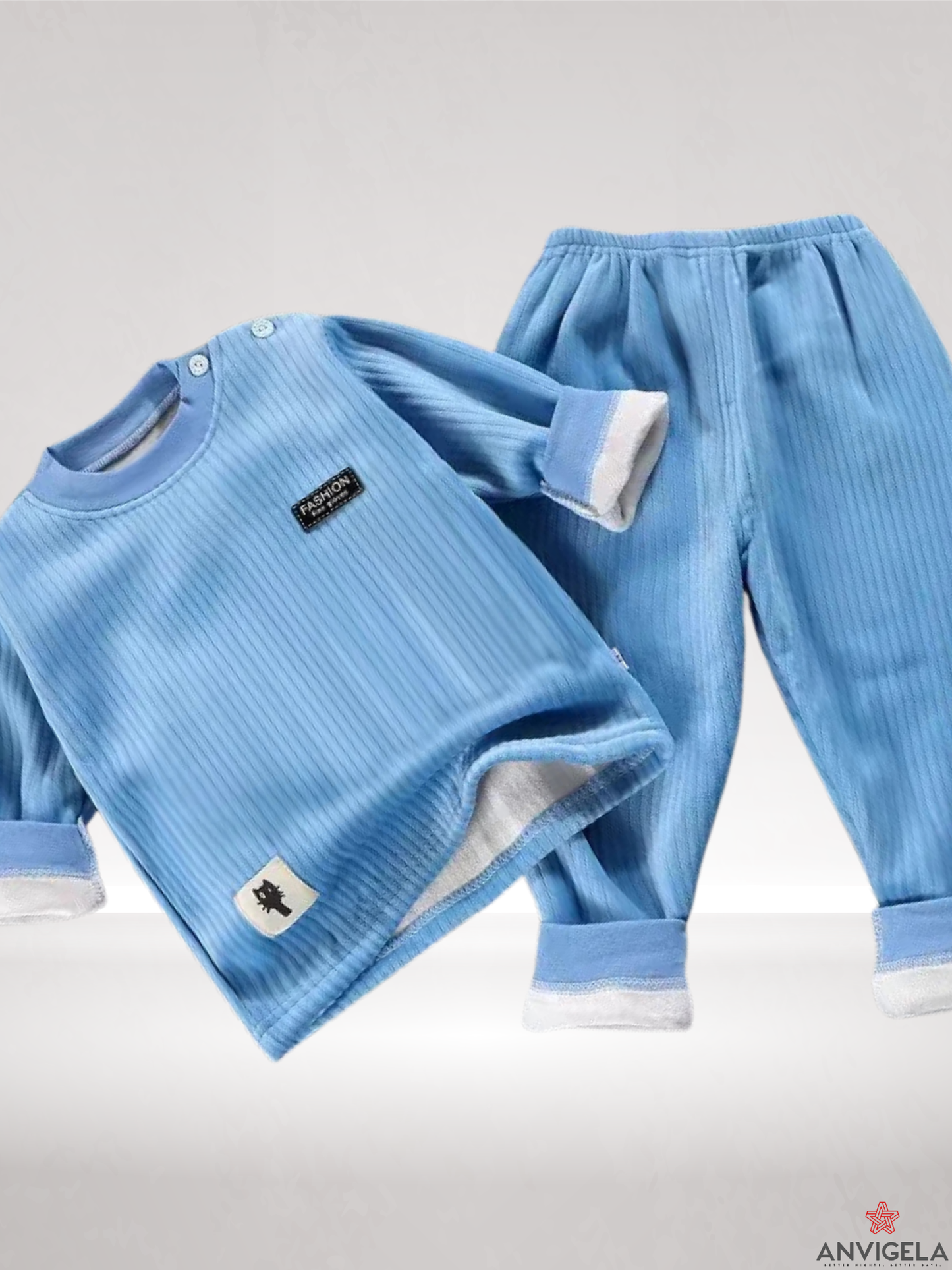 Kids Winter Fleece Pajama Set – Warm Two-Piece Sleepwear
