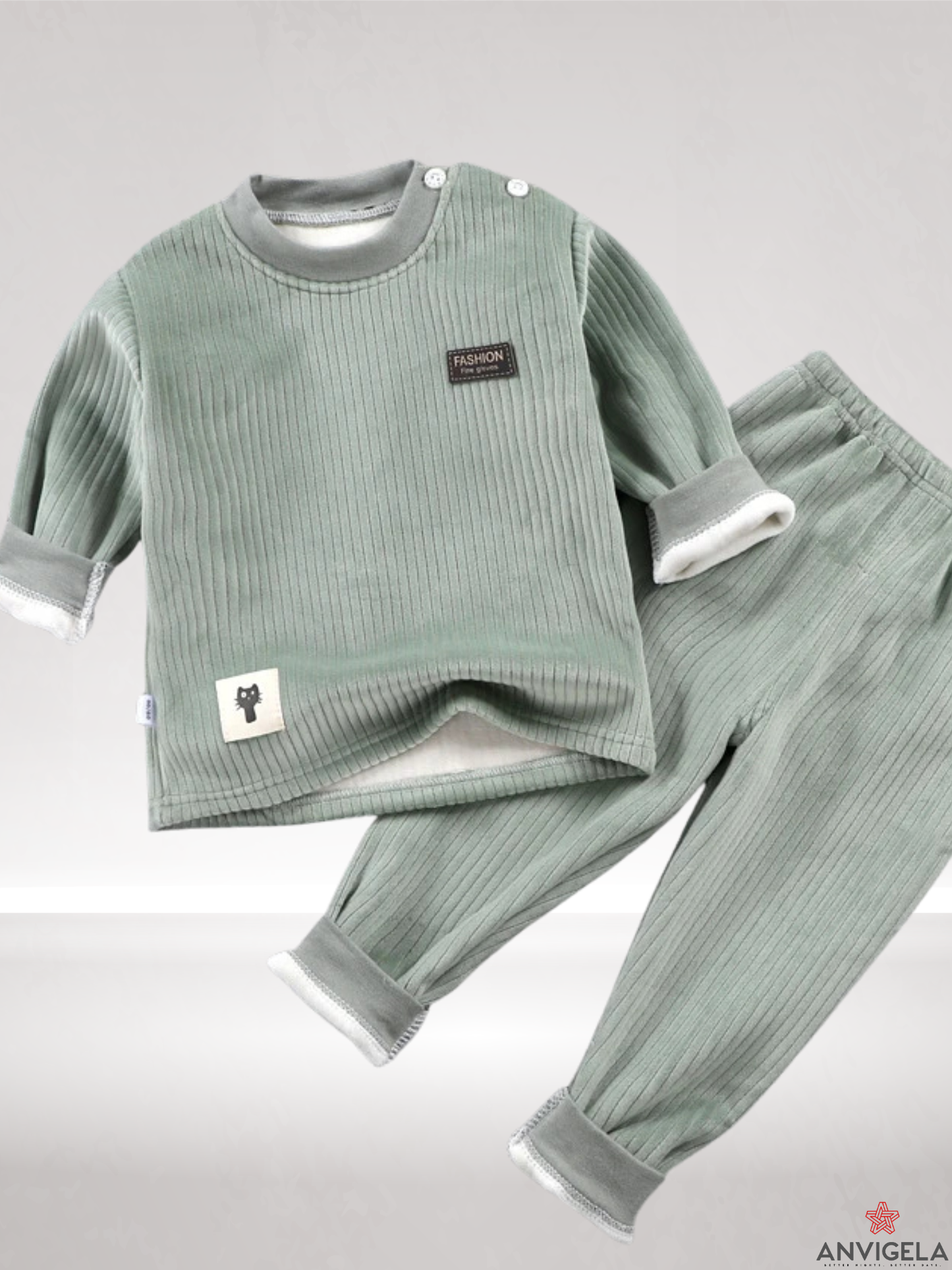 Kids Winter Fleece Pajama Set – Warm Two-Piece Sleepwear