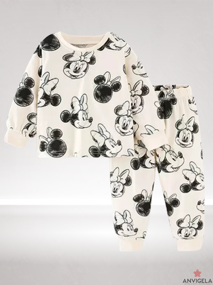 Baby Girl Cotton Pajama Set – Soft 2-Piece Sleepwear