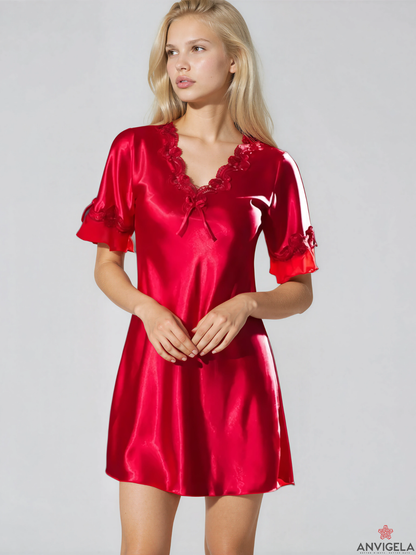 Women's Ice Silk Nightdress – Lightweight Summer Sleepwear