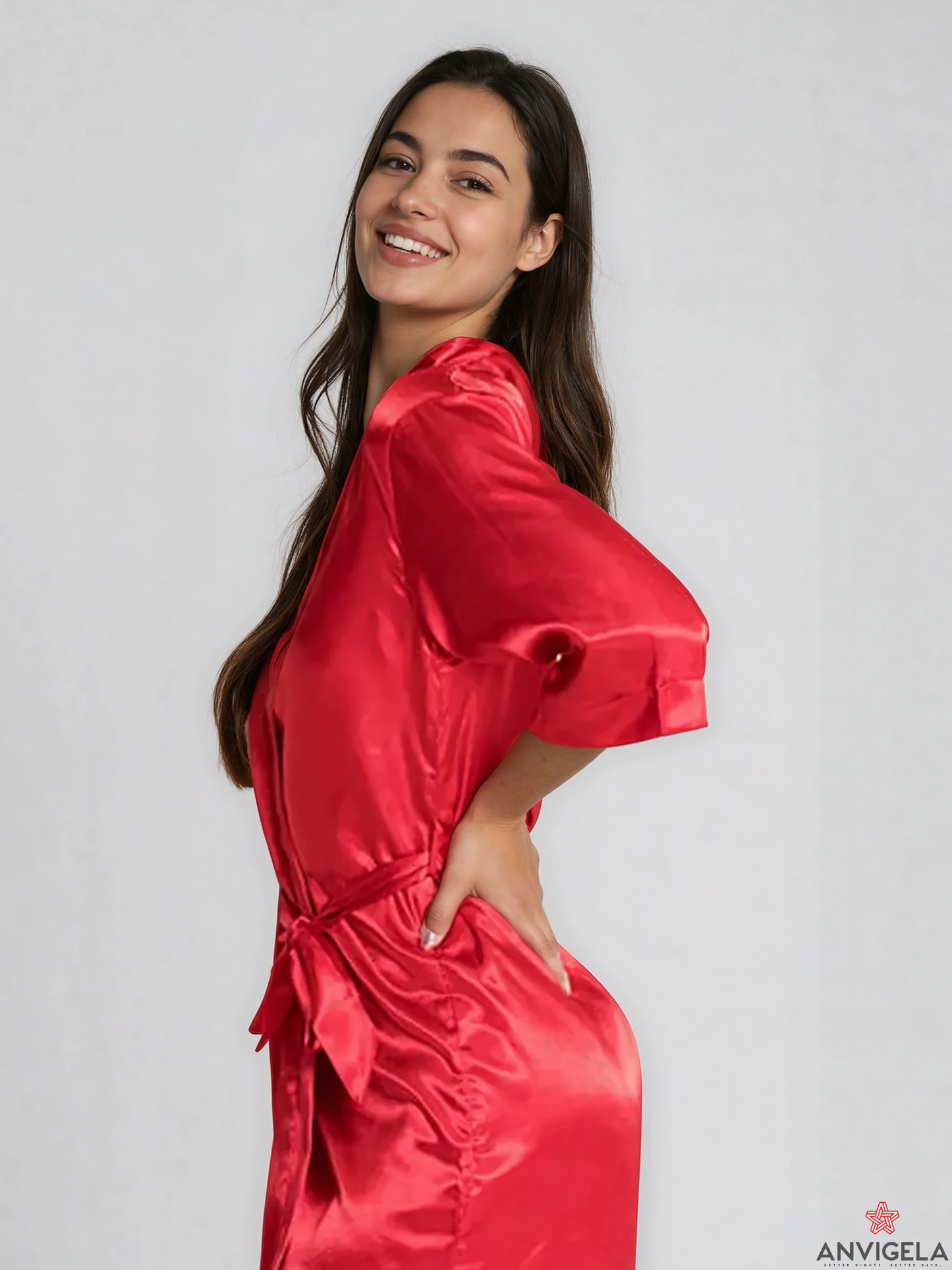 Women's Luxury Satin Nightwear Set – Elegant Nightgown & Robe