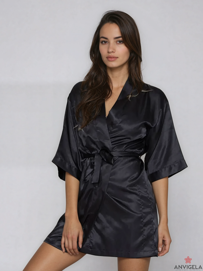 Women's Luxury Satin Nightwear Set – Elegant Nightgown & Robe