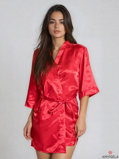 Women's Luxury Satin Nightwear Set – Elegant Nightgown & Robe
