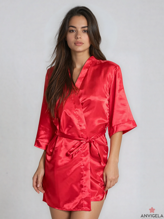 Women's Luxury Satin Nightwear Set – Elegant Nightgown & Robe