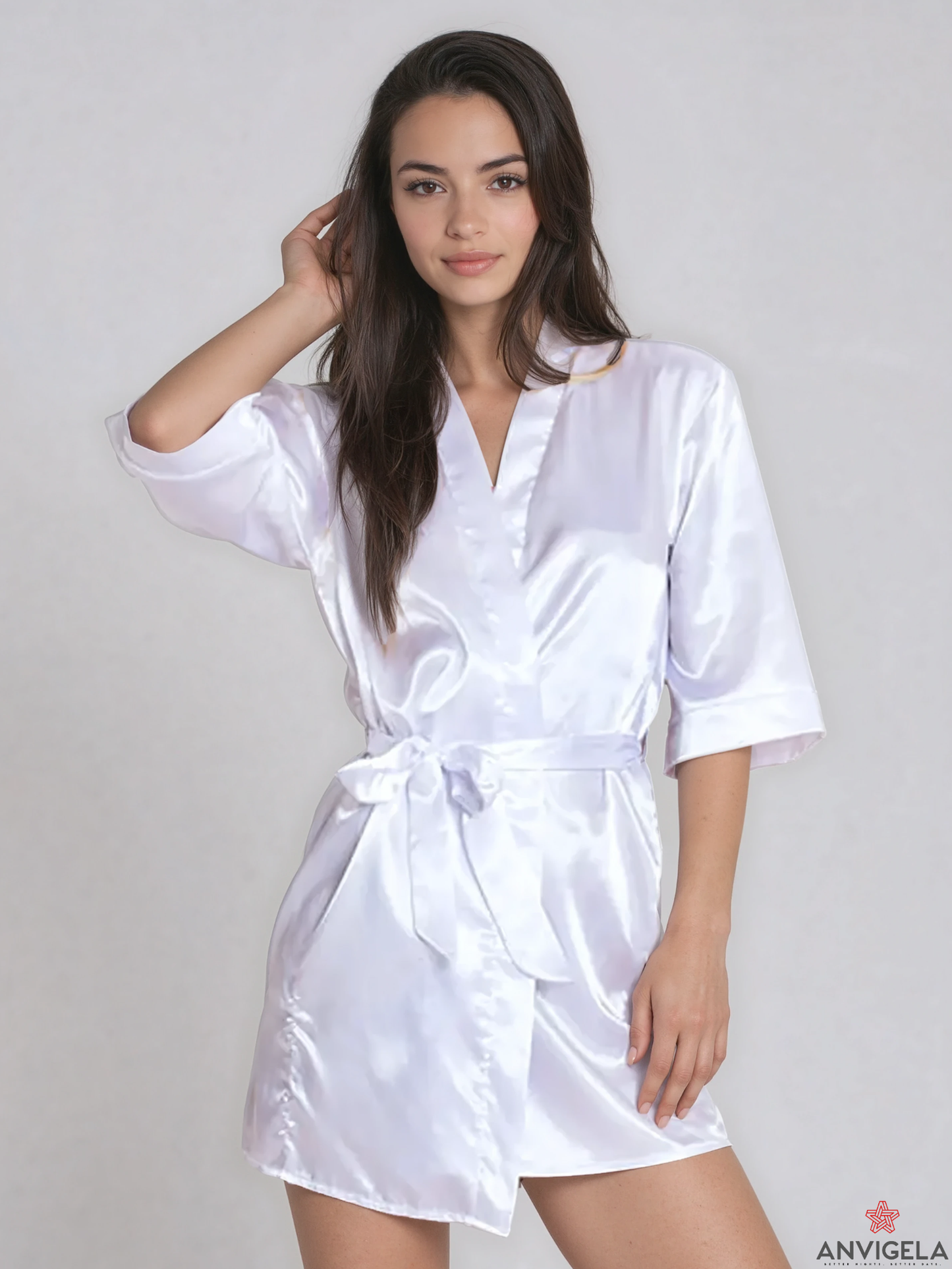 Women's Luxury Satin Nightwear Set – Elegant Nightgown & Robe