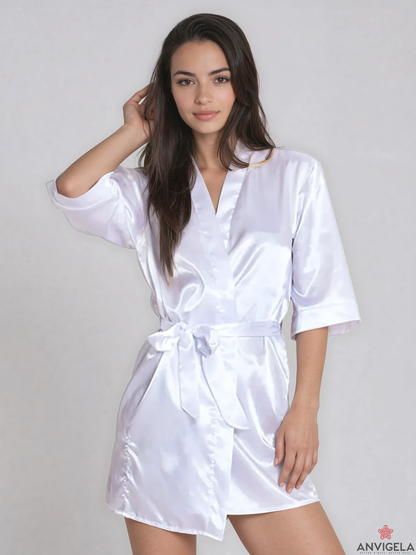 Women's Luxury Satin Nightwear Set – Elegant Nightgown & Robe
