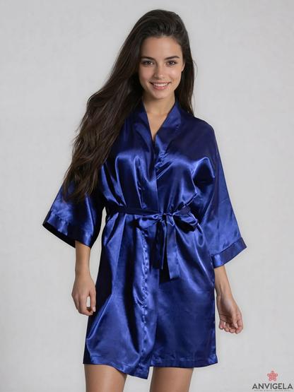 Women's Luxury Satin Nightwear Set – Elegant Nightgown & Robe
