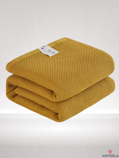 Cotton Waffle Blanket for Bed and Sofa