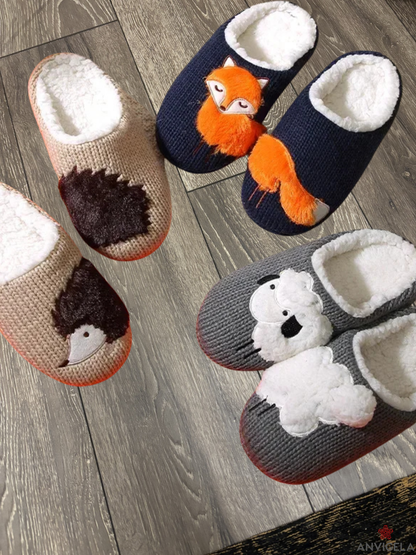 Women Cartoon Dog Soft Slippers