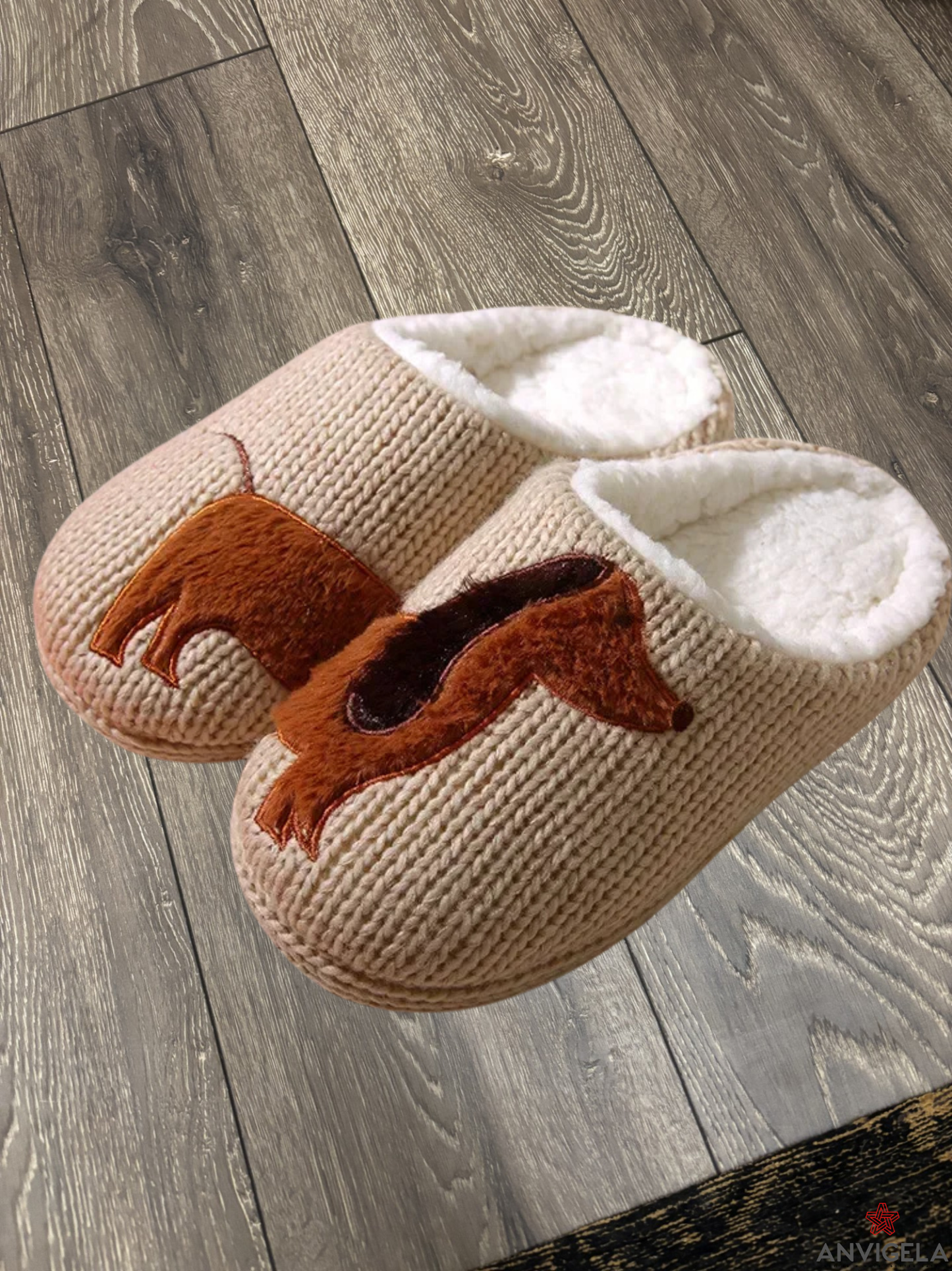 Women Cartoon Dog Soft Slippers