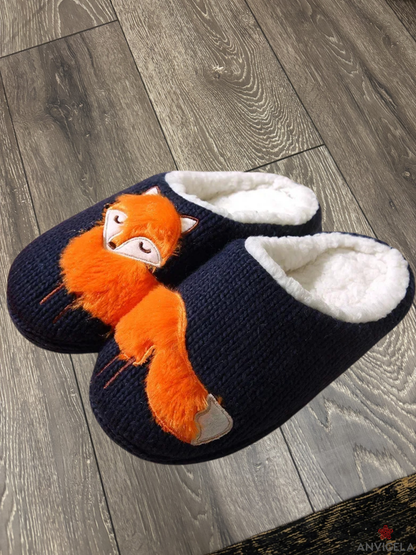 Women Cartoon Dog Soft Slippers