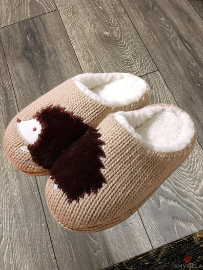 Women Cartoon Dog Soft Slippers