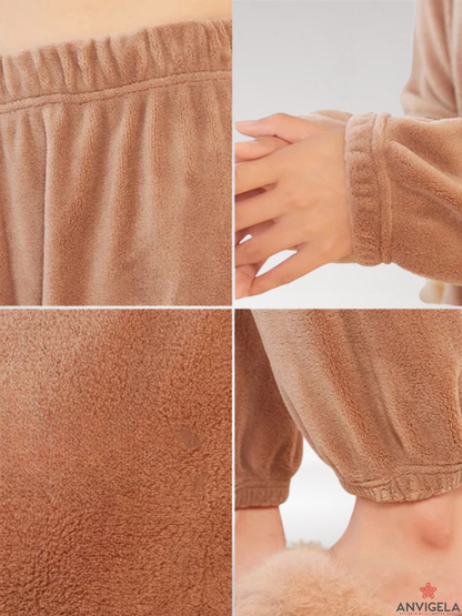 Women Coral Velvet Warm Pajamas