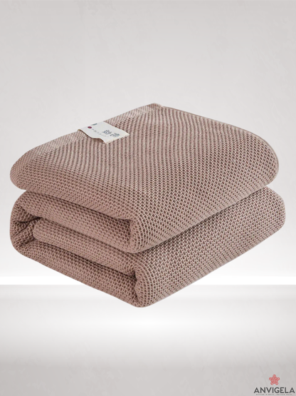 Cotton Waffle Blanket for Bed and Sofa
